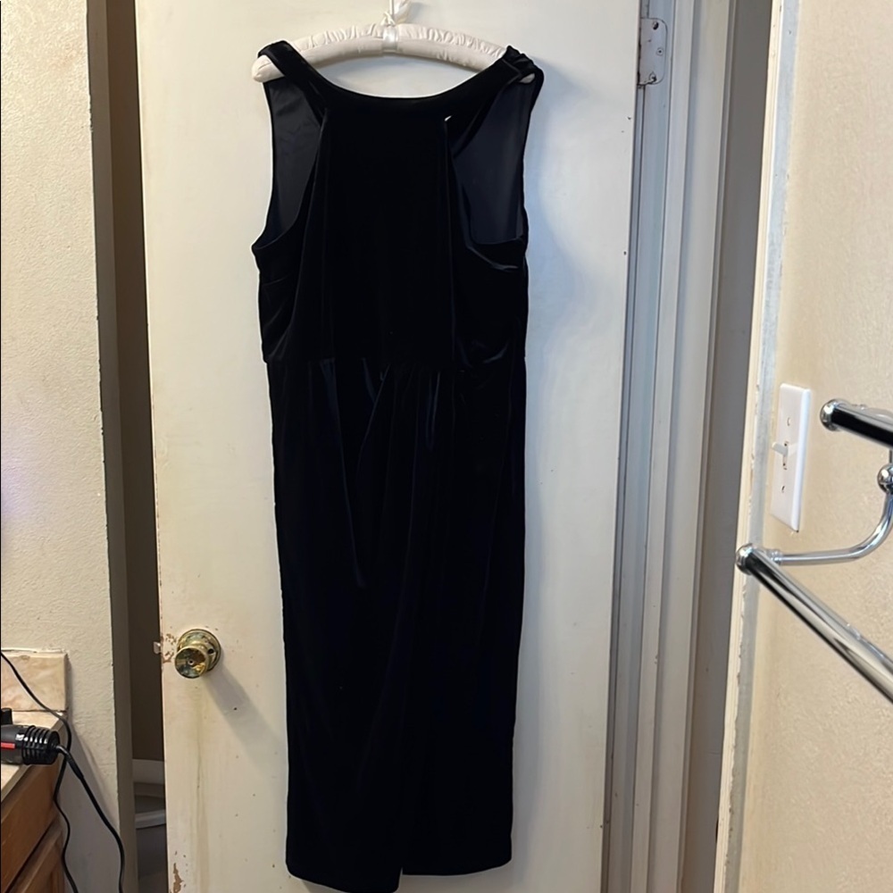 NWT Grace Karin Elegant Black Velvet Dress  2XL